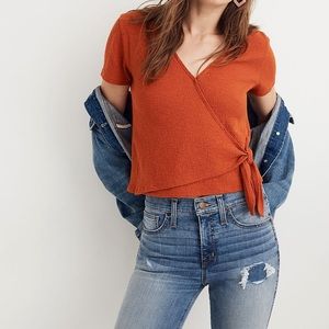 Madewell wrap top- size s- 🧡🥫🧡